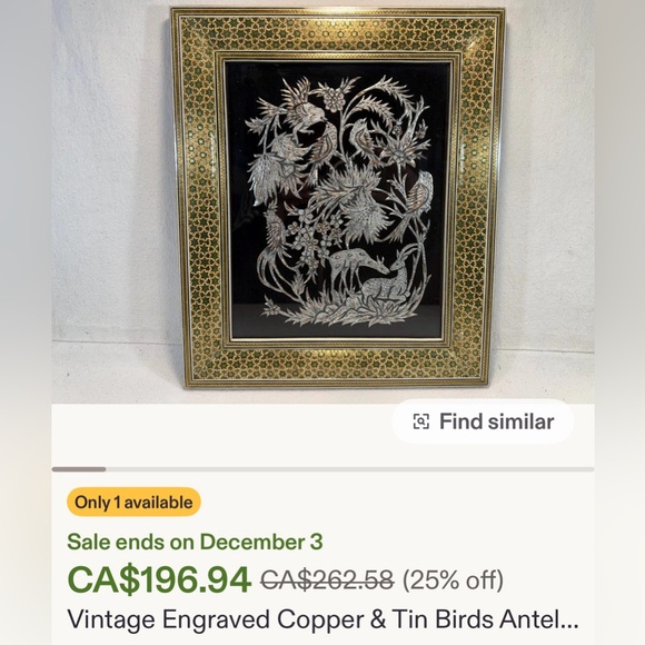 Middle Eastern Persian Art. Khatan framed art, - Picture 6 of 6